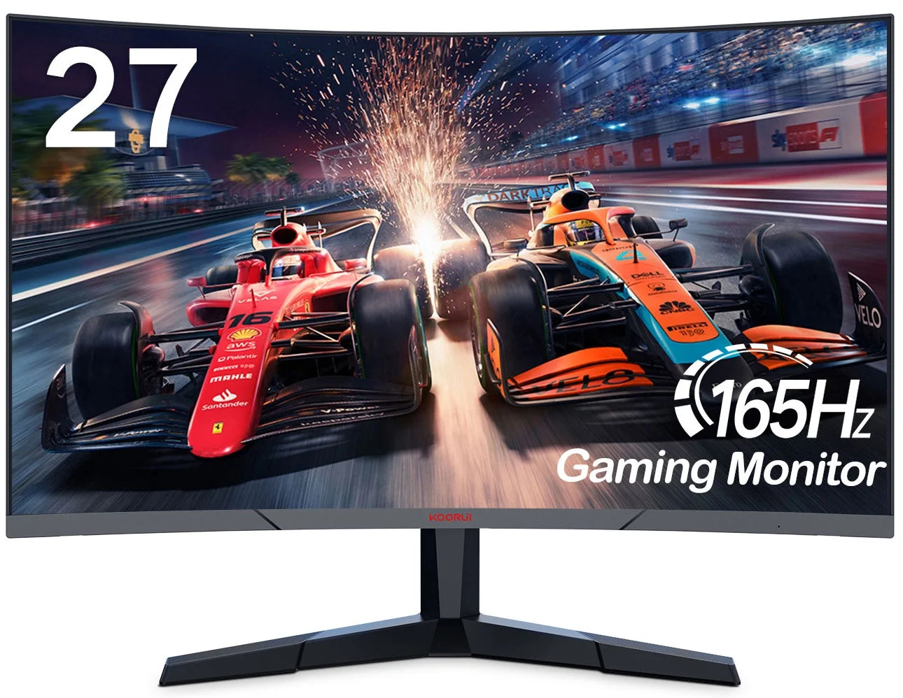 27 Inch Curved Gaming Monitor, 165Hz FHD Computer Monitors, 100% Srgb,Adaptive Sync,27E6C