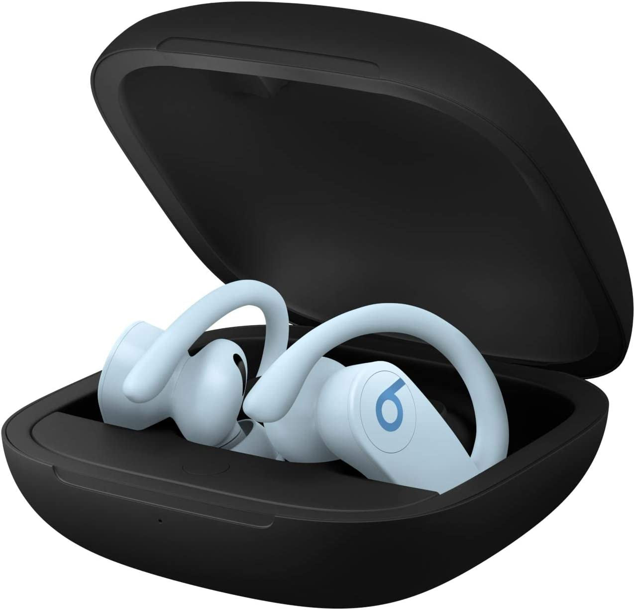 Power Pro Wireless Earbuds -  H1 Headphone Chip, Class 1 Bluetooth Headphones, 9 Hours of Listening Time, Sweat Resistant, Built-In Microphone - Glacier Blue