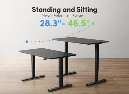 Electric Standing Desk, Height Adjustable Stand up Desk, 40 X 24 Inches Sit Stand Home Office Desk, Computer Desk, Black